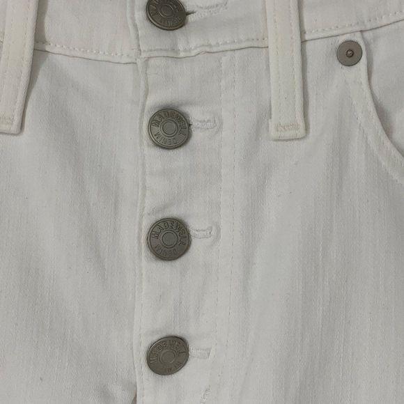 MADEWELL Women White 10" High Rise Skinny Crop Jeans Sz 29 AJ152 $135 NWT - Picture 4 of 14